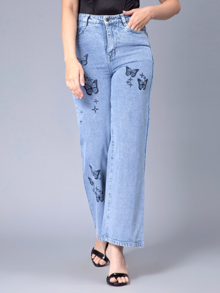 printed denims