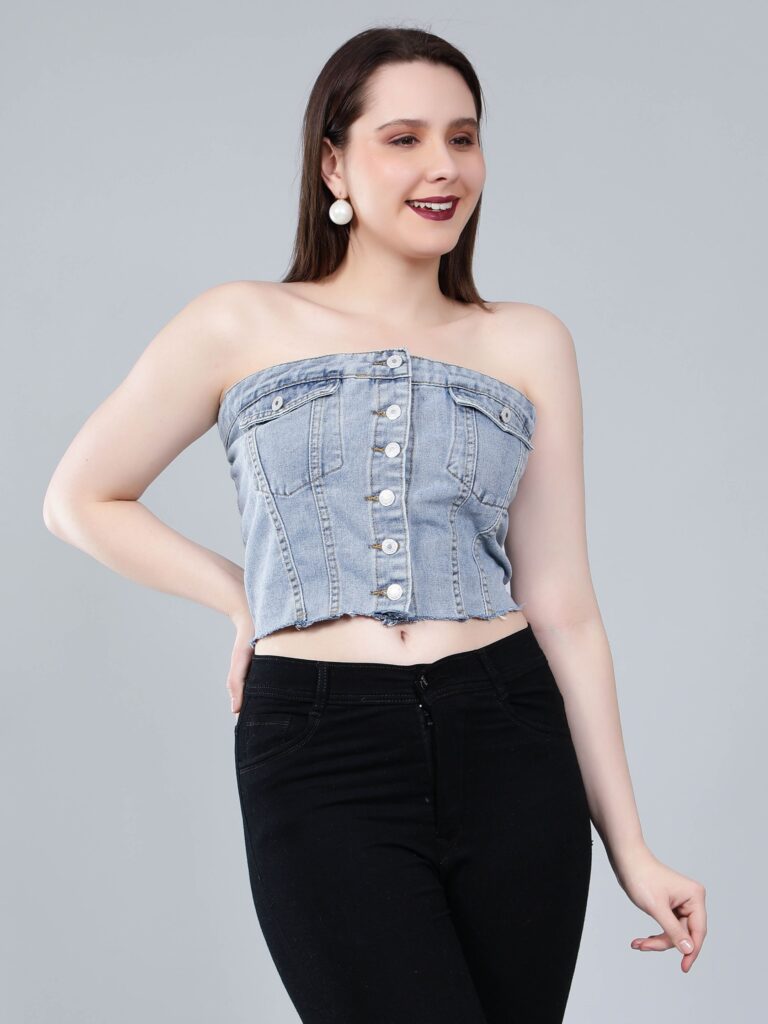 denim tops