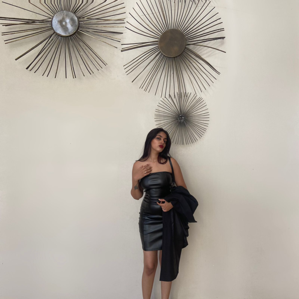 leather faux short dresses