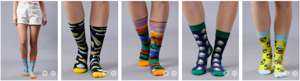 Fashionable printed socks for women
