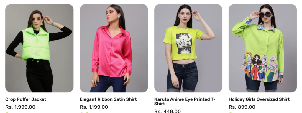 Buy Neon Pop‑Color Tops for Women at ANNY