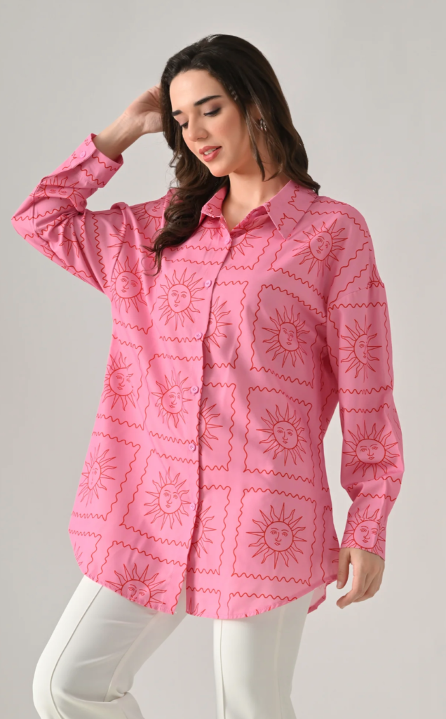 Oversized Cotton Tunic for Women - ANNY