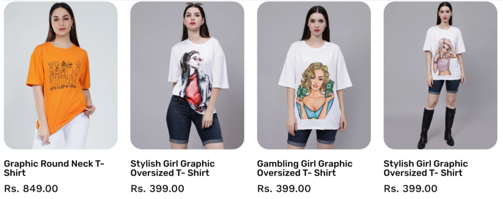 Buy Graphic & Varsity‑Style Tees for Women at ANNY