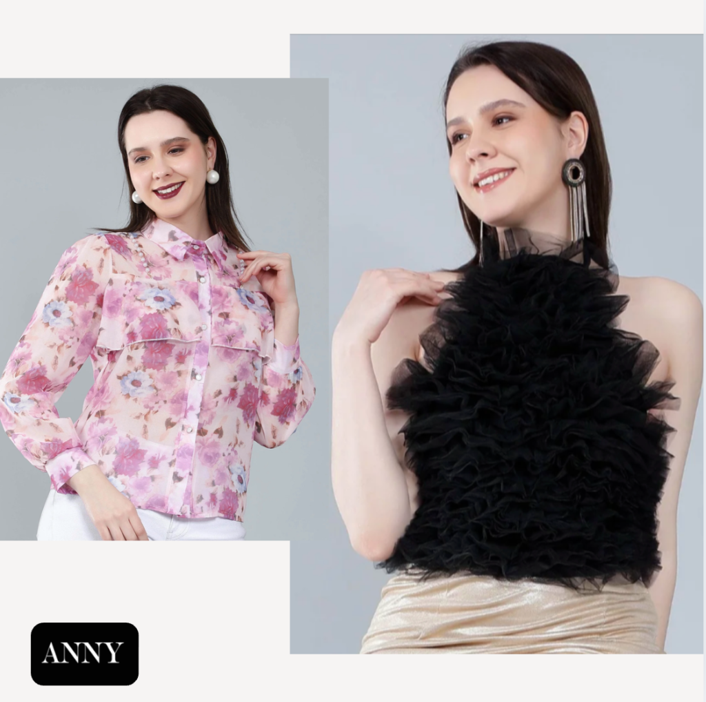 Formal Blouses with Cut‑Work or Ruffle
