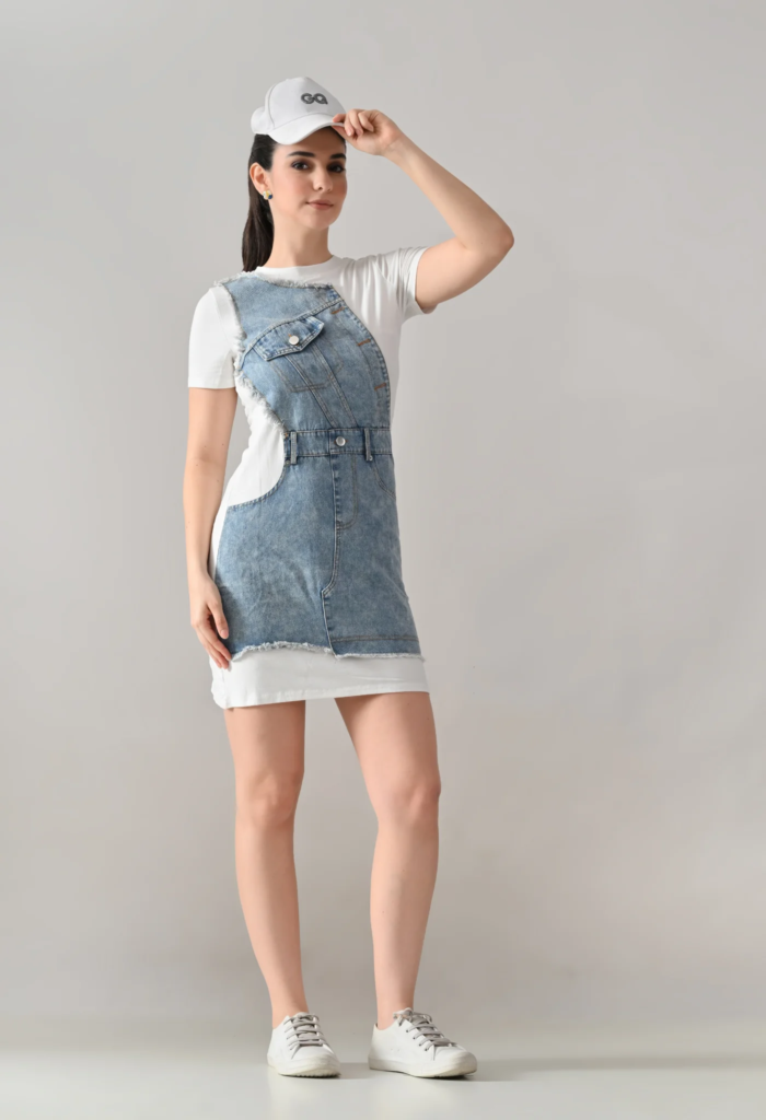 White dress with denim for women