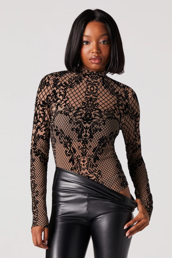 5 Western Wear Trends for Women - elegant mesh bodysuit