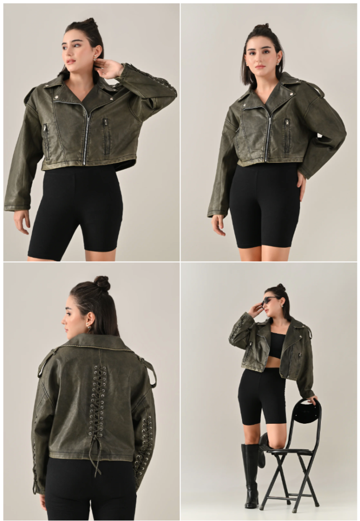 Trendy winter tops for women -Loopline PU Jacket