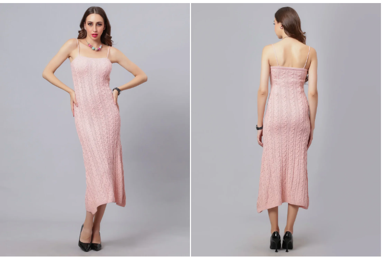 Cable Knitted Midi Dress – The Effortless Chic Look for Casual Celebrations